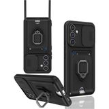 Nemere Mey Ithalat® Samsung Galaxy S24 Fe Kılıf Zuma Kartvizitli Yüzüklü Silikon - Siyah - 1 - Renkli