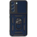 Nemere Mey Ithalat® Samsung Galaxy S24 Kılıf Pars Lens Yüzüklü Silikon - Lacivert - 1 - Renkli