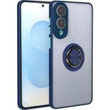 Nemere Mey Ithalat® Samsung Galaxy S25 Edge Kılıf Montreal Yüzüklü Silikon Kapak - Lacivert - 1 - Renkli