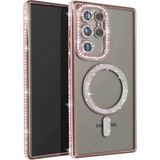 Nemere Mey Ithalat® Samsung Galaxy S25 Ultra Kılıf Joke Simli Magneticsafe Kılıf - Pembe - 1 - Renkli