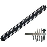 Nemere Mıknatıslı Bıçak Tutucu Stand - 38 cm - Siyah - Paslanmaz Çelik - Mutfak Düzeni - Güvenli Bıçak Saklama - Tezgâh Düzeni - Modern Tasarım