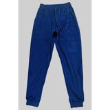 Nemere Parlak Kadife Cepli Pantolon Eşofman Pijama Altı Unisex Lastikli Paça Lacivert - Renkli - -- - 2XL