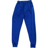 Nemere Parlak Kadife Cepli Pantolon Eşofman Pijama Altı Unisex Lastikli Paça Mavi - Renkli - --