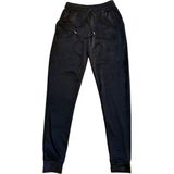Nemere Parlak Kadife Cepli Pantolon Eşofman Pijama Altı Unisex Lastikli Paça Siyah - Renkli - --