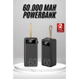 Nemere Powerbank 60.000 Mah Taşınabilir Şarj Hızlı El Fenerli Dijital Göstergeli - Çok Renkli