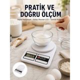 Nemere Pratik ve Şık Tasarımıyla Dijital Mutfak Tartısı Yeni Nesil - Renkli - standart