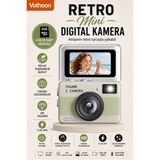 Nemere Retro Mini Dijital Kamera 1080P 1.47 Inç Flip Ekranlı Flaşlı Selfie Vlog Kamerası 4gb Sd Hediy