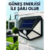 Nemere Sensörlü Solar Bahçe Lambası Geniş Açılı LED Aydınlatmalı Balkon Garaj ve Bahçe Işığı - 1