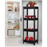 Nemere Shelf Unit Raf Ünitesi Siyah Renk 4 Katlı -81414 - 0 - 19 lt - Renkli