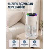 Nemere Taşınabilir Hava Nemlendirici LED Işıklı Şeffaf Hazneli Ev Ofis Yatak Odası Nemlendirme Cihaz - Renkli