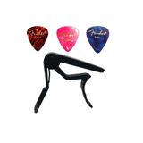 Nemesis Gitar Kaposu Fc-75 Guitar Capo + 3 Adet Fender Thin Moto Picks Pena