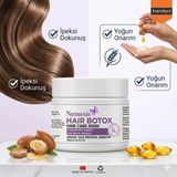 Nemesis Keratin Saç Botox 300ML – Saç Bakım Maskesi Ipek Proteini, Keratin, Argan ile Derinlemesine Bakım - Kırık Siyah