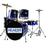 Nemesis Xs1019W-Bl Model Mavi Renk 51 Cm Kick 20 Inc Ful Akustik Bateri Seti