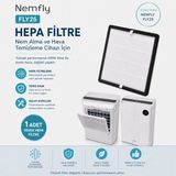 Nemfly FLY25 Nem Alma ve Hava Temizleme Cihazı Yedek Hepa Filtre - Beyaz