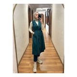 Nemira Uzun Kuşaklı Yelek TNS-4343 Zümrüt Yeşili M