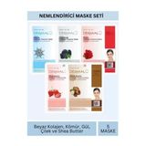 Nemlendirici Beyaz Kömür Gül Çilek Karite Yağı Özlü Maske Seti 23Gr X 5Adet