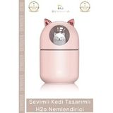 #Nemlendirici Sevimli Kedi USB Sessiz Işıklı Kompakt Masaüstü Ultrasonik Tasarımlı H2o Hava Nemlendi