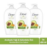 Nemlendirici Sıvı Sabun Avokado Yağı Kalendula Özü 450 Ml X3 Adet