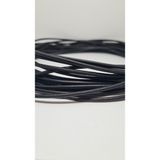 Nemma Deri 3mm Yuvarlak Gerçek Kösele Deri Ip-Sırım(10 Metre) - Siyah