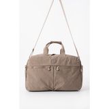 Nemo Bags Gri Seyahat Çantası, Orta Boy, Valiz Askılı Bavul, Klinkır Su Geçirmez Kumaş Spor Çantası, 46X30CM - Açık Vizon