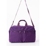 Nemo Bags Gri Seyahat Çantası, Orta Boy, Valiz Askılı Bavul, Klinkır Su Geçirmez Kumaş Spor Çantası, 46X30CM - Mor