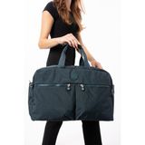 Nemo Bags Gri Seyahat Çantası, Orta Boy, Valiz Askılı Bavul, Klinkır Su Geçirmez Kumaş Spor Çantası, 46X30CM - Petrol Yeşili