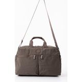 Nemo Bags Gri Seyahat Çantası, Orta Boy, Valiz Askılı Bavul, Klinkır Su Geçirmez Kumaş Spor Çantası, 46X30CM - Vizon