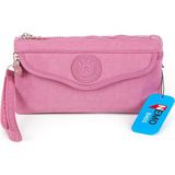 Nemo Bags Kadın Büyük Cüzdan 20X12CM 4 Gözlü Bileklikli ve Askılı 1.30CM Su Geçirmez - Rose