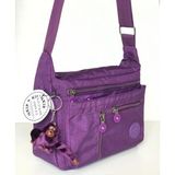 Nemo Bags Omuz Çantası Kadın Orta Boy Kipling Tarz Su Geçirmez Klinkır Askılı Postacı Çapraz Çanta - Açık Mor