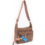 Nemo Bags Omuz Çantası Kadın Orta Boy Kipling Tarz Su Geçirmez Klinkır Askılı Postacı Çapraz Çanta - Karamel