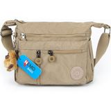 Nemo Bags Omuz Çantası Kadın Orta Boy Kipling Tarz Su Geçirmez Klinkır Askılı Postacı Çapraz Çanta - Vizon