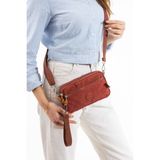 Nemo Bags Unisex Cüzdan, 4 Gözlü, Telefonluk, Orjinal Crinkle Kumaş, Çapraz Askılı Omuz Çantası, 20X12CM - 20 x 12 cm - Kiremit