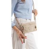 Nemo Bags Unisex Cüzdan, 4 Gözlü, Telefonluk, Orjinal Crinkle Kumaş, Çapraz Askılı Omuz Çantası, 20X12CM - 20 x 12 cm - Krem