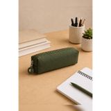 NEMO BAGS Unisex Haki Kalemlik Tek Gözlü Cepli Kalem Kutusu, 20 cm