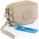 Nemo Bags Unisex Küçük Cüzdan Su Geçirmez 3 Gözlü Bileklikli Pratik Cüzdan 10X8CM - Krem