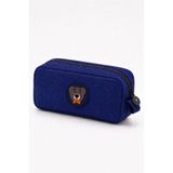 NEMO BAGS Unisex Lacivert Kalemlik, Tek Gözlü Kalem Kutusu, Ayıcık Logolu, 20x10x3cm