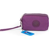 Nemo Bags Unisex MOR Lacivert Cüzdan 3 Gözlü Bileklikli 17X10 cm Klinkır Su Geçirmez