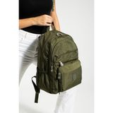 Nemo Group Haki Unisex Okul Çantası, Laptop Seyahat Sırt Çantası, Crinkle Su Geçirmez Kumaş, 21 Lt, 40X30CM
