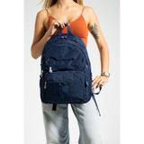 Nemo Group Lacivert Unisex Okul Çantası, Laptop Seyahat Sırt Çantası, Crinkle Su Geçirmez Kumaş, 21 Lt, 40X30CM