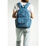 Nemo Group Turkuaz Unisex Okul Çantası, Crinkle Su Geçirmez Kumaş, Laptop Seyahat Sırt Çantası, 24 Lt, 40X30CM - Mavi