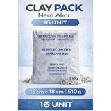 Nemtut Clay Pack Aktif Kil Nem Alıcı 16 Unit 510 Gr 6 Adet Bentonit Kil Nem Tutucu Elektronik Tekstil Deri Endüstriyel Ürün Koruyucu