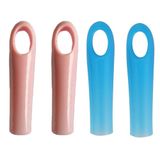 NentMent 4 paket 19mm/0.75 '' ulaşma kutup kolu uç kapağı paspas çubuğu paspas kolu kavrama çamaşır ipi çubuk kol yedek kafa parmak Nub sapları süpürge kolları tüp kuyruk askı onarım parçaları