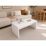 Nenu Nova Beyaz Orta Sehpa Modern Minimalist Salon Sehpası Dikdörtgen Orta Masa