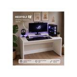 Nenu Nova Beyaz Oyuncu Masası 120 Cm Gaming Masa Çalışma Masası Bilgisayar Masası Genc Odası