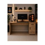 Nenu Nova Çalışma Masası 120x60 cm Atlas Çam Bilgisayar Masası Oyuncu Masası Tek Çekmeceli