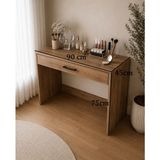 Nenu Nova Makyaj Masası Şifonyer 90X45 cm Tek Çekmeceli Atlas Çam Çalışma Masası