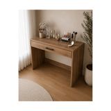 Nenu Nova Makyaj Masası Şifonyer 90X45 cm Tek Çekmeceli Atlas Çam Çalışma Masası
