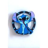 Neo Gift Stitch Tasarımlı Mavi-Siyah Duvar Saati – Dekoratif, Sessiz Mekanizma | Kız Çocuk Odası Hediyesi