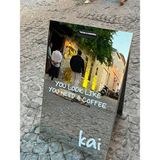 NEO Krom Ayna Kaldırımtabelası , A Tabela, Fotoğraf Alanı Aynası, Duba, Reklam panosu - Gümüş - 50x70 cm