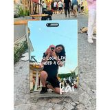 NEO Krom Ayna Kaldırımtabelası , A Tabela, Fotoğraf Alanı Aynası, Duba, Reklam panosu - Gümüş - 50x80 cm